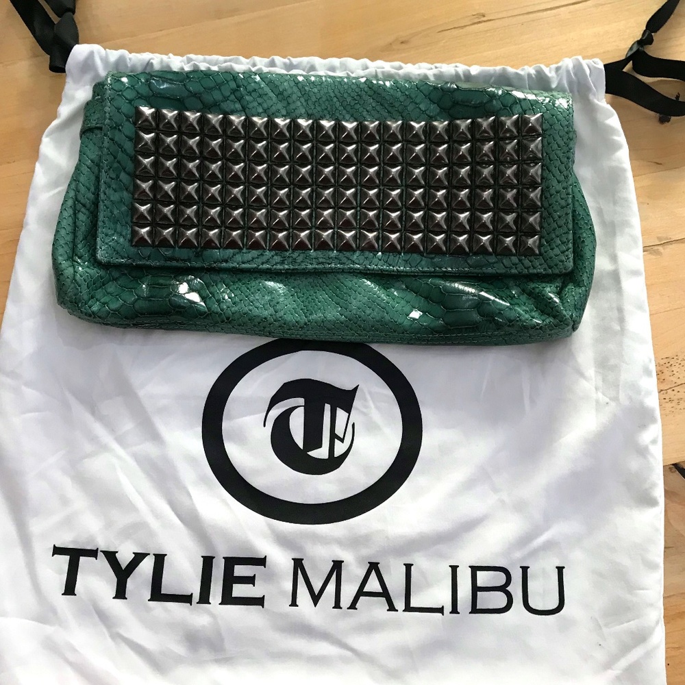 TYLIE MALIBU PYTHON RUNAWAY BAG/CLUTCH/NEW/VINTAGE